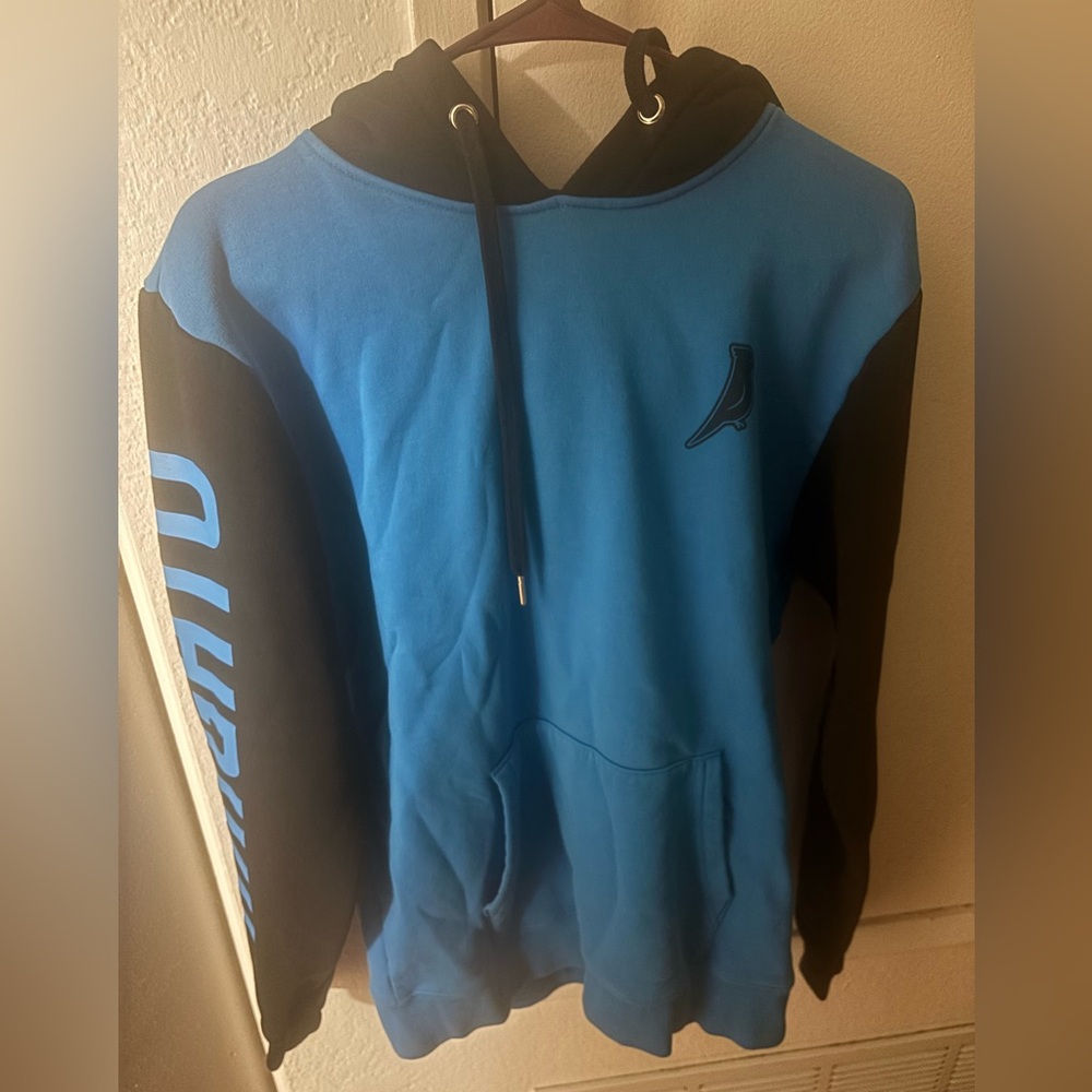 Arigato Jaiden Animations Blue and Black Hoodie with Logo